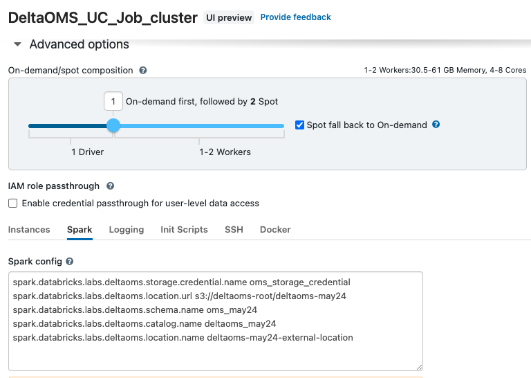 Cluster Spark Config