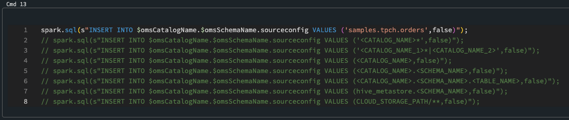 DeltaOMS Source Config