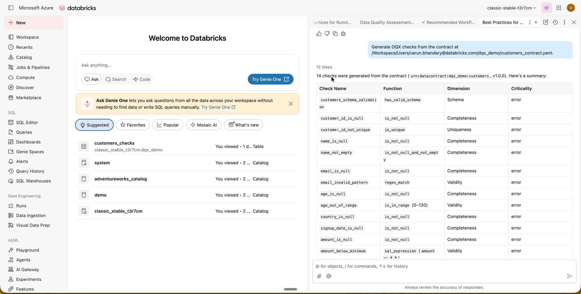 The completed conversation with the tool-call steps collapsed into a summary badge