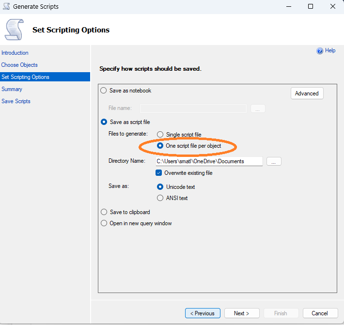 sql-server-export-set-scripting-options