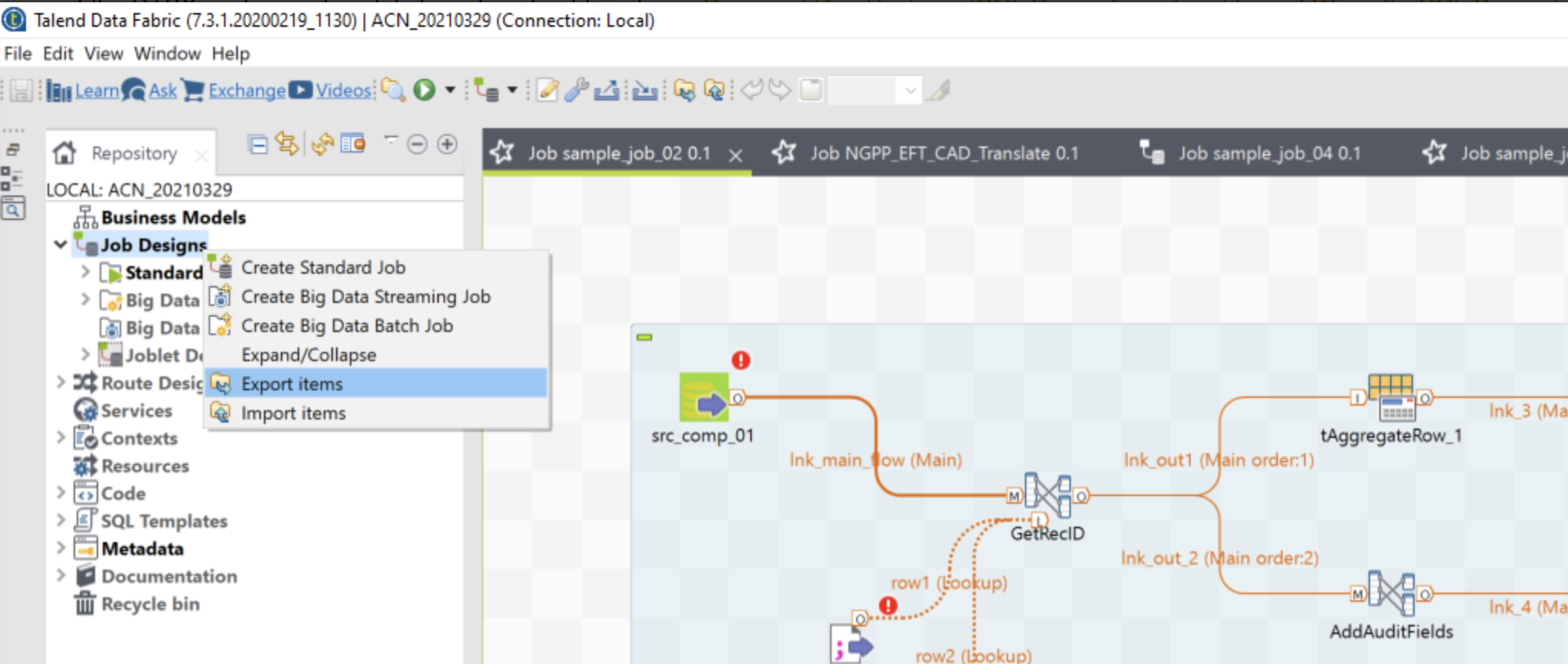 talend-export